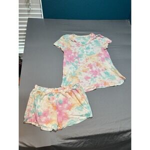 Cuddl Duds Tie Dye Pajama‎ Set Shorts M